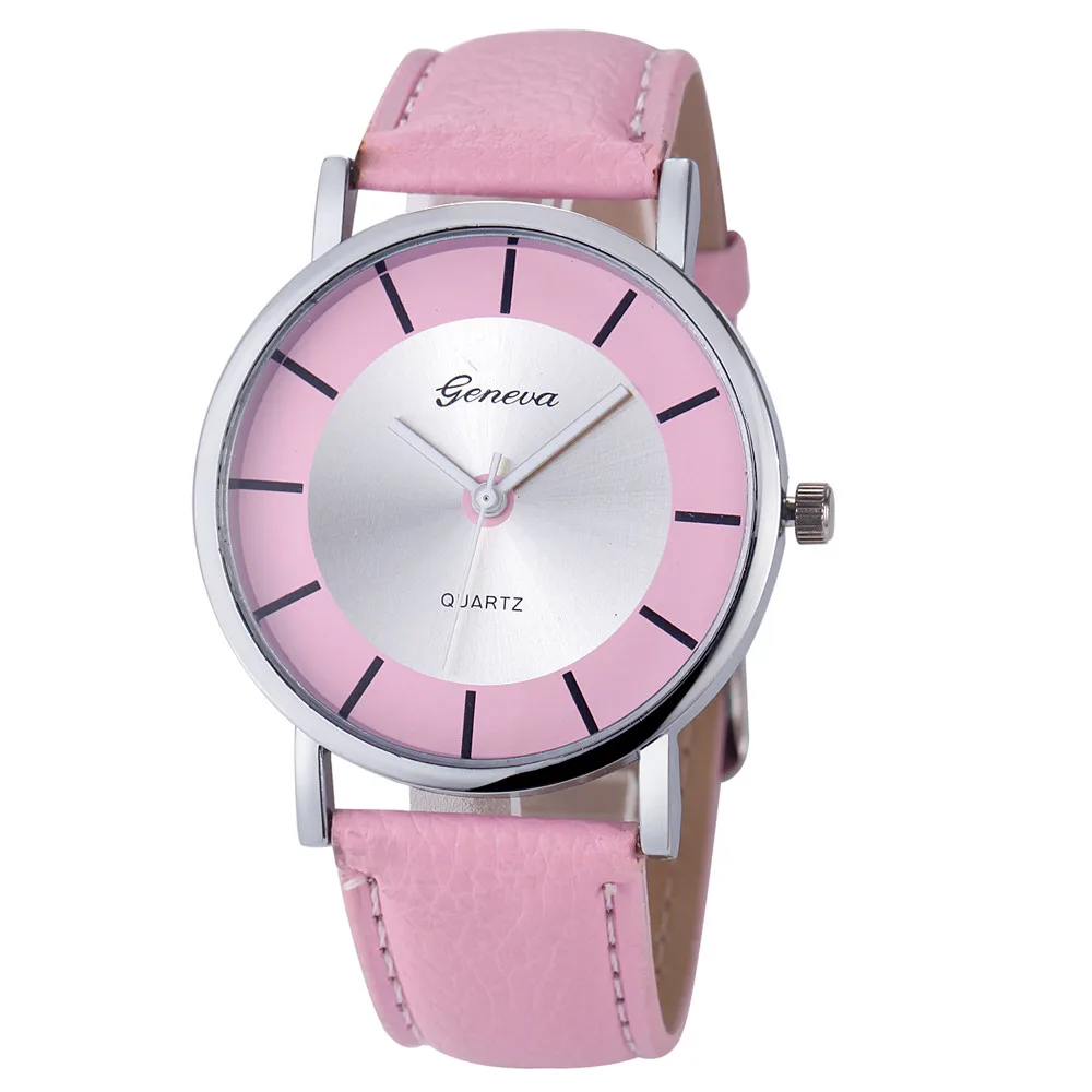 Reloj mujer Geneva, женские модные ретро часы с кожаным циферблатом, аналоговые кварцевые наручные часы, relojes para mujer saat dames horloge