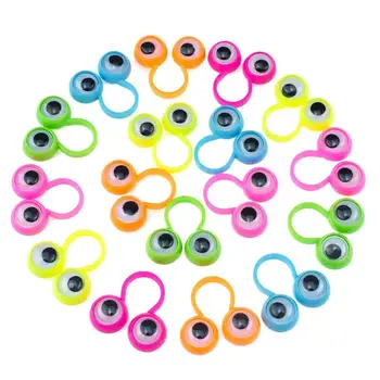 

Funny Eye Finger Puppets Plastic Rings with Wiggle Eyes Tricky Capsule Toy