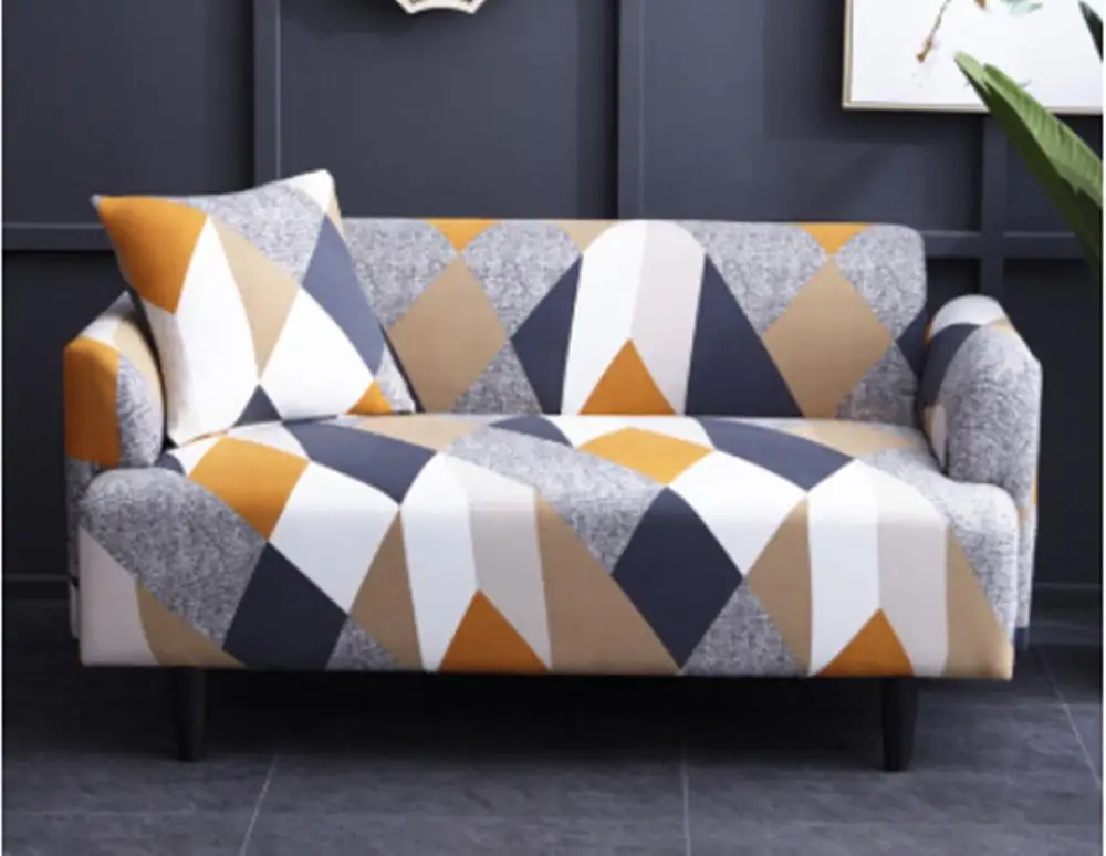 

Modern Elastic Sofa Cover Striped Sectional Couch Cover All-inclusive Slip-resistant Slipcover Furniture Protector