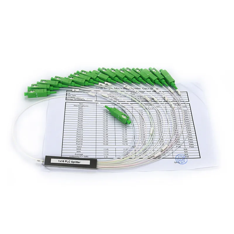 Tubo de Aço Frete Grátis Divisor sc Apc Óptica Ftth Fibra Fbt Optical Singlemode Simples 1 m 1x16 Plc 7 Frete grátis 1x16 plc divisor sc apc