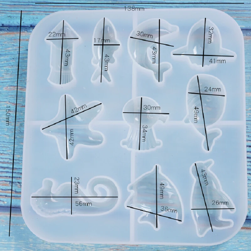 1 шт. мультфильм DIY морская силиконовая формочка в виде животного резиновая Рыба Акула ювелирные изделия помадка торт форма ювелирные изделия инструменты ремесло