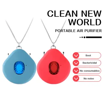 

1pc Air Purifier Necklace Wearable Portable Personal Air Cleaner Negative Ion Generator Low Noise No Radiation Air Freshener