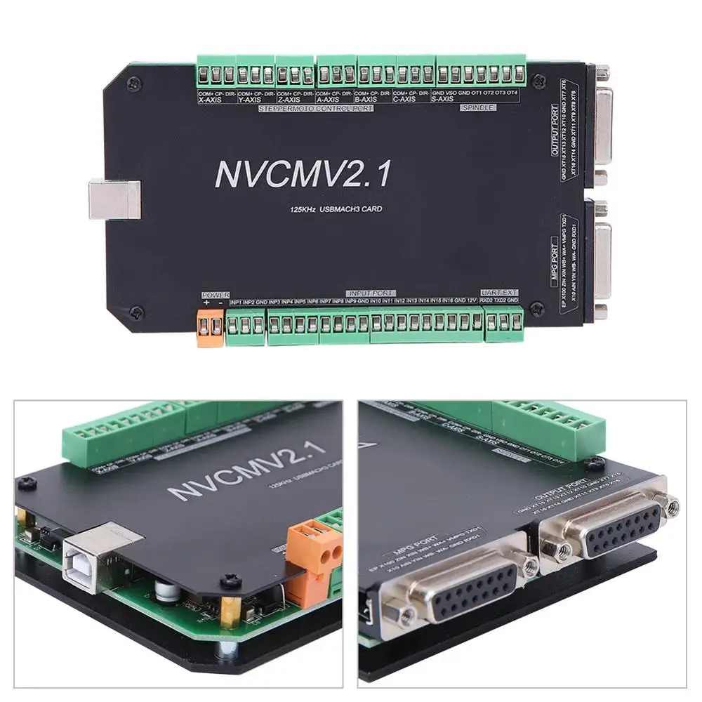  NVCM controlador CNC de 5 ejes MACH3 Tarjeta de tarjeta de interfaz USB para Motor paso a paso de a