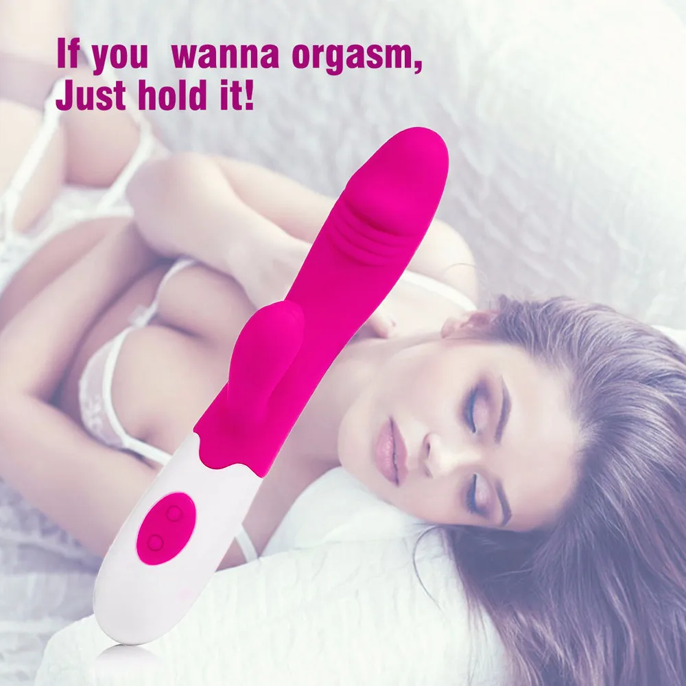 Rotating Double Vibrators For Women Vagina Clitoris Dildo Rabbit Vibrator Sex Toys For Woman