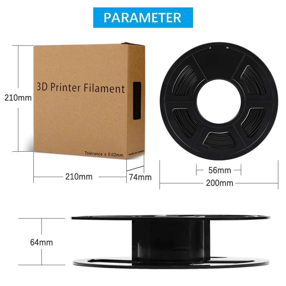 Créalité CR 1.75mm PLA 3D Filament d'impression 1KG arc-en-ciel