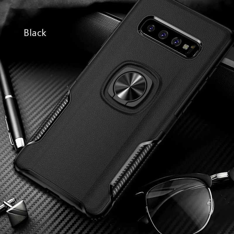 

Magnetic Finger Ring Holder Bumper Protection Back Case Cover Black Phone Case For iPhone 6/6s/plus 7/8 plus XR X XS Phone Case