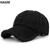 Winter Thicken Warm Baseball Cap Bone for Men Wool Sheepskin Solid Trucker Dad Cap Hats Snapback Adjustable Outwear Black Cap ► Photo 2/6