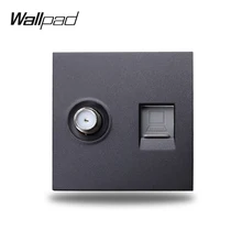 Адрель S6 черный белый Антенна спутниковая ТВ Интернет данных RJ45 CAT6 настенная розетка модульная DIY комбинация