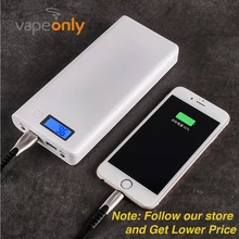 Vapeonly 18650 Портативный Батарея Мощность внешнего аккумулятора чехол ЖК-дисплей Дисплей Dual USB Мощность банка коробки 5V 2A телефон Зарядное устройство для iPhone samsung