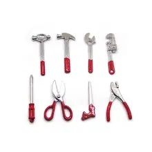 8 шт Мини Миниатюрный Кукольный домик комната садовые аксессуары молоток отвертка Ручной инструмент