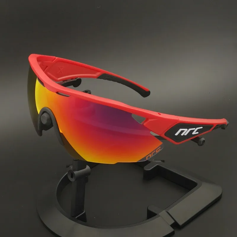 NRC Cycling Glasses Men TR90 100 MTB Road Bike Sport Sunglasses Cycling Eyewear Peter Red Goggles Gafas de Ciclismo Lentes Speed