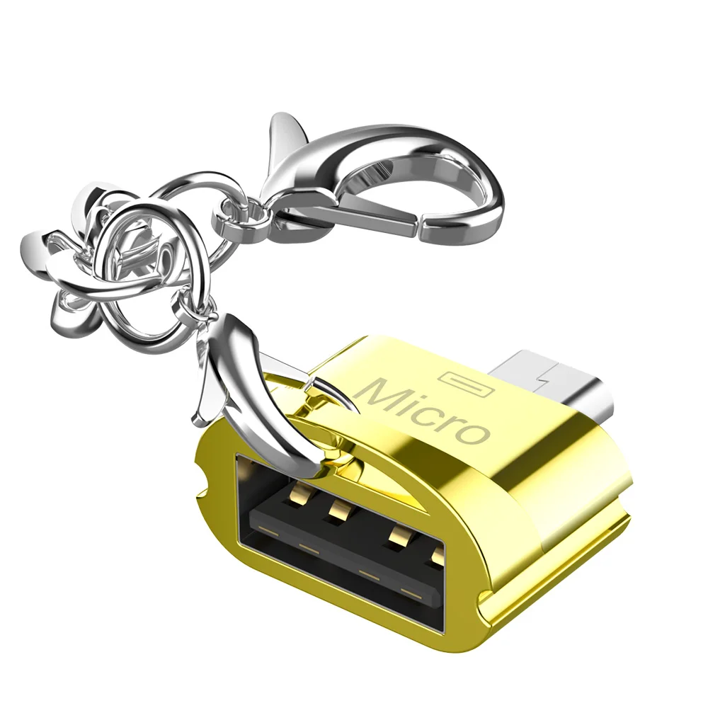 Gold USB OTG адаптер Micro USB мужчина к USB 2,0 Женский кабель конвертер для Macbook samsung A7 huawei P10 мобильный телефон USB разъем - Цвет: Gold