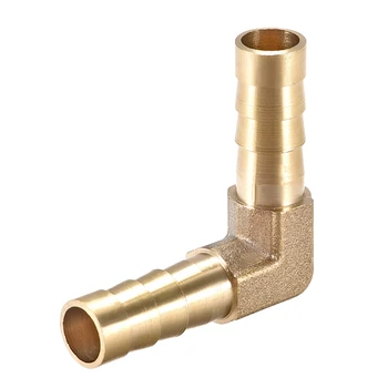 

uxcell 1Pcs 8mm Barb Brass Hose Fitting 90 Degree Elbow Pipe Coupler Tubing Adapter for air, water, fuel, oil Gold Tone