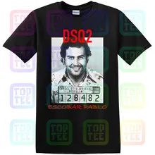 Модная DSQ Мужская черная футболка-Escobar Pablo-идеально подходит для летних топов Мужской Женский унисекс размер: S-3XL