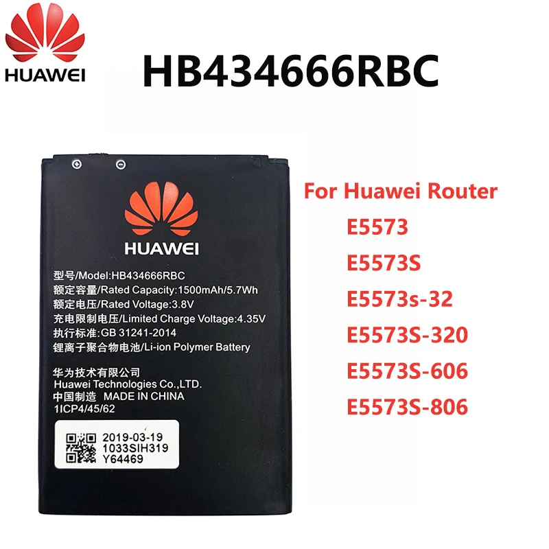 

100% Orginal HB434666RBC Phone battery 1500mAh For Huawei Router E5573 E5573S E5573s-32 E5573s-320 E5573s-606 E5573s-806