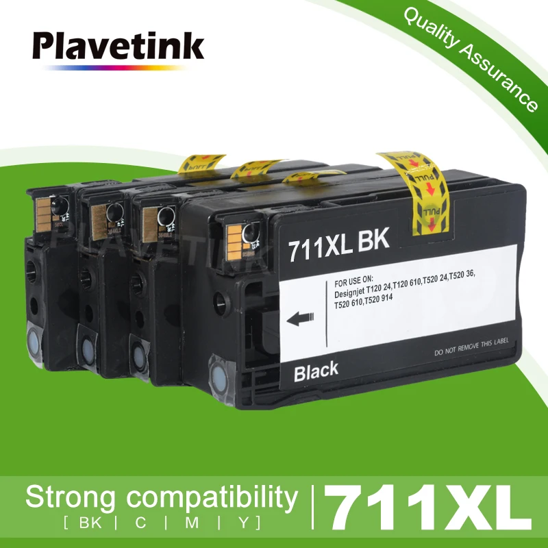 Plavetink 4 цвета 711 XL принтер чернильный картридж для hp 711 XL совместимый для hp Designjet T120 T520 принтер