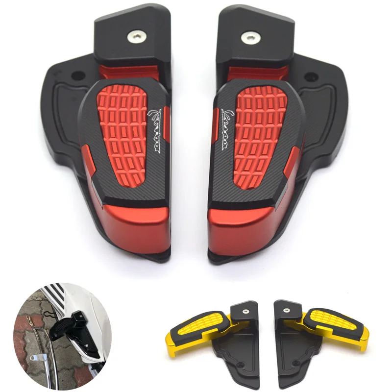 Partes двигатель de los педали де пирог plegable педали para Vespa Primavera 125 150 Sprint 125 150 3vie