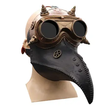 

Party Masks Steampunk Crow Beak Mask Cosplay Long Nose Halloween Masquerade Costume Props