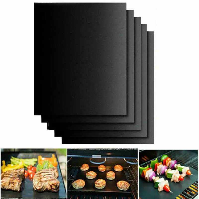 1//2//5 BBQ Grill Mat Reusable Sheet Resistant Non-Stick Barbecue Bake Meat