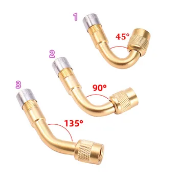 

45/90/135 Degree Angle Brass Air Tyre Valve Valve Stem with Extension Adapter Air Tyre Valve Stem Extender Freeshipping 1Pc