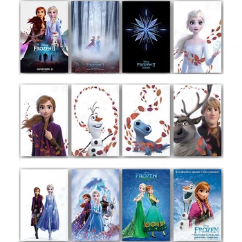 

Cartoon Elsa Anna Princess Poster and Prints for Girls Room Anime Canvas Painting Art Frozen Movie Poster Kids Wall Pictures