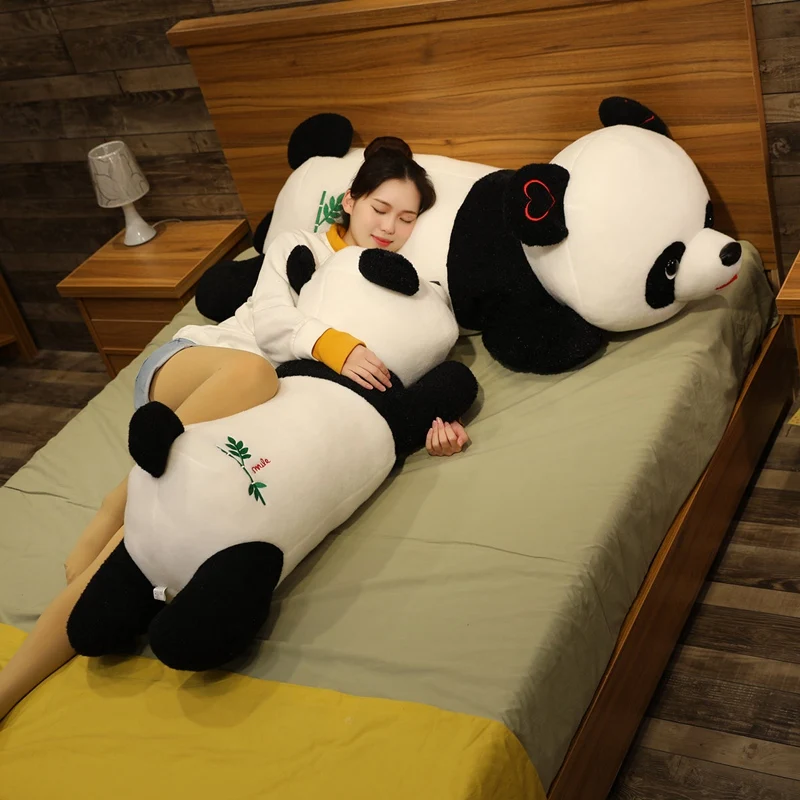 Новинка Симпатичная плюшевая длинная подушка Huggable в виде гигантской панды