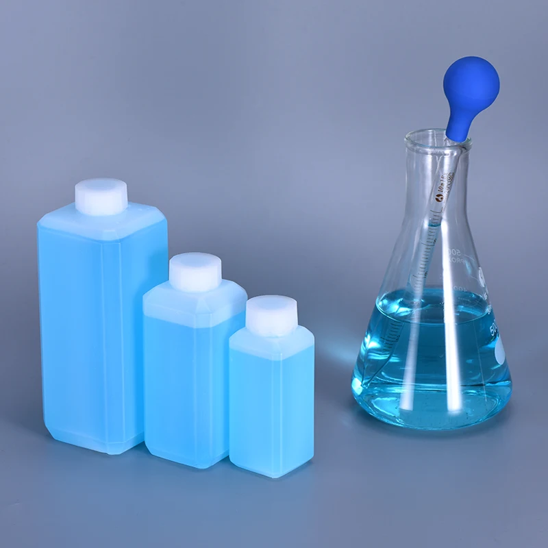 60ml Portable Small Mouth Plastic Bottle Empty Square Container Reagent Liquid Oil Airtight Sealing 10PCS