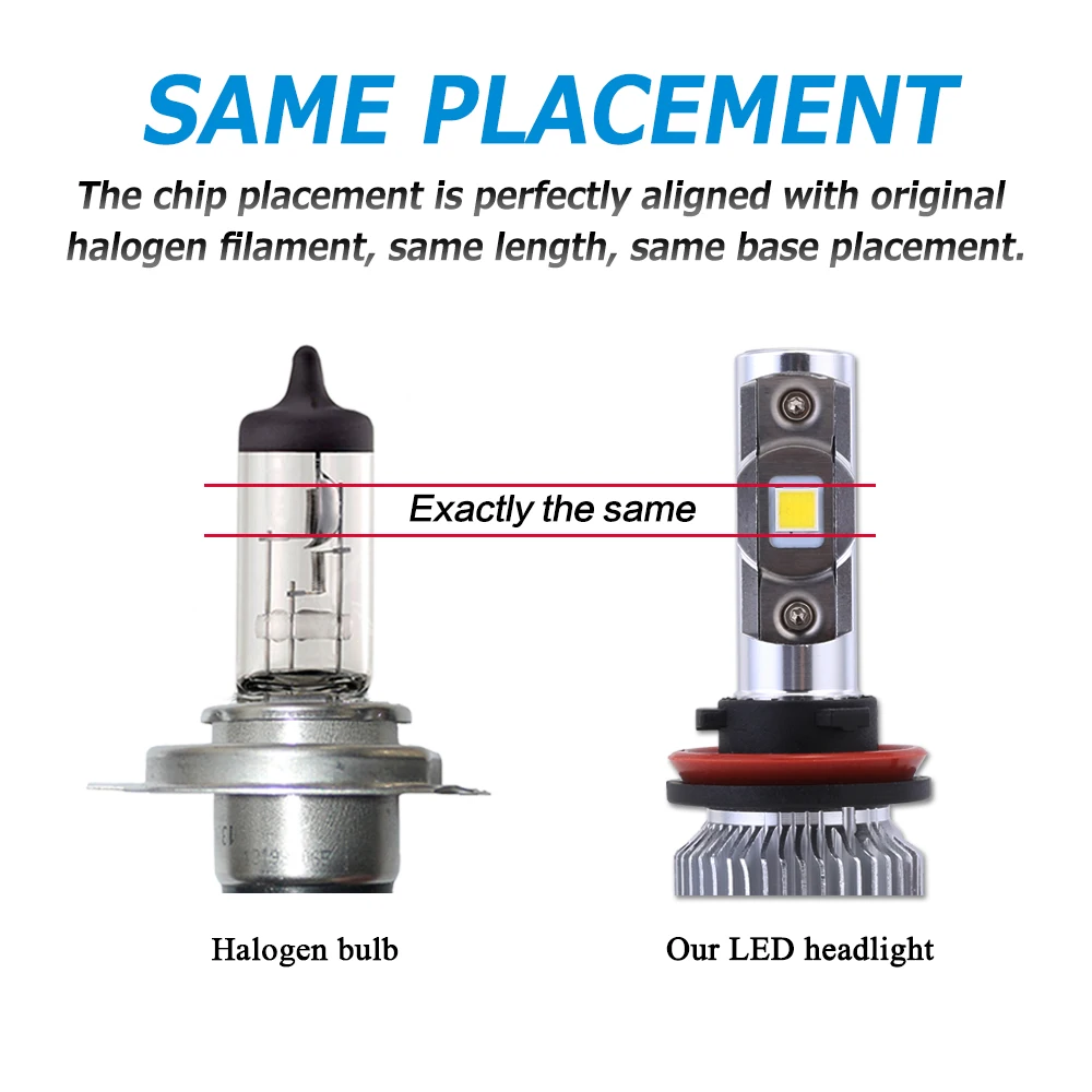 NOVSIGHT H11 Автомобильные светодиодные фары s 64 Вт 9600LM H8 H9 светодиодный ные H16(JP)