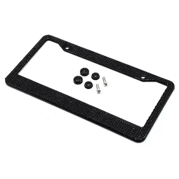 

Stainless Steel License Plate Frame 8 Rows Full Color Gauge Set with Diamond License Plate Frame and Cover