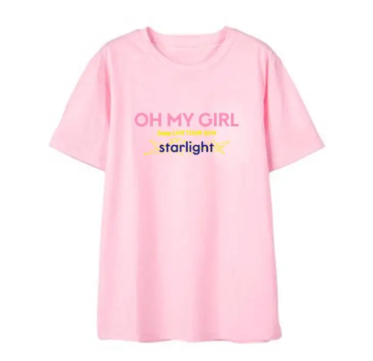 Kpop oh my girl, футболка с круглым вырезом и надписью «starlight», модная летняя стильная футболка с короткими рукавами в стиле k-pop - Цвет: 2