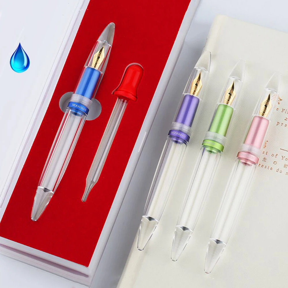 M2 Transparent High Capacity Fountain Pen Extra Fine Nib 0.38mm Writing Students