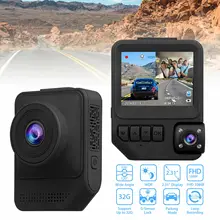 HD 1080P Автомобильный видеорегистратор Камера с двумя объективами видеорегистратор для автомобилей видеорегистратор камера заднего вида с g-сенсором ночная версия авторегистратор DVRs