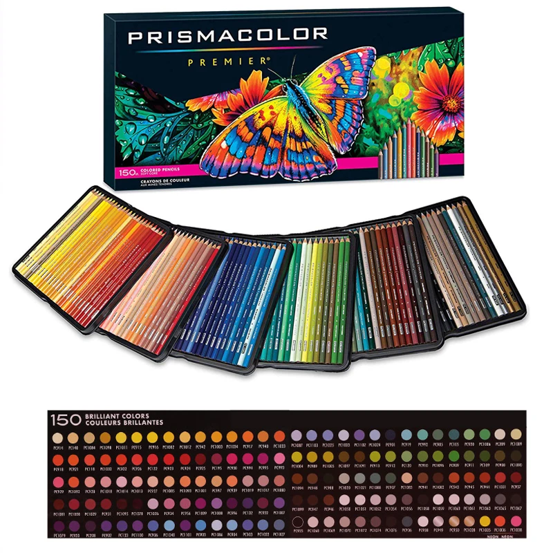 Prismacolor – ensemble De crayons De Couleur professionnels, à noyau souple, fournitures scolaires d'art, 150