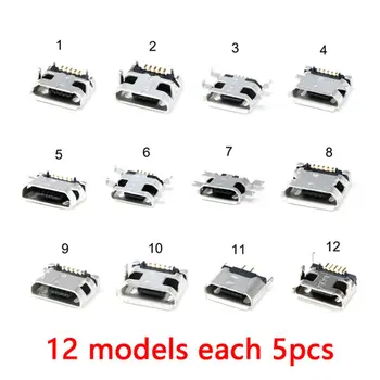 

Micro USB Connector 240 Pcs/box 24 Models Socket Jack USB Connectors Set Charging Port For MP3/4/5 100% Huawei Lenovo ZTE