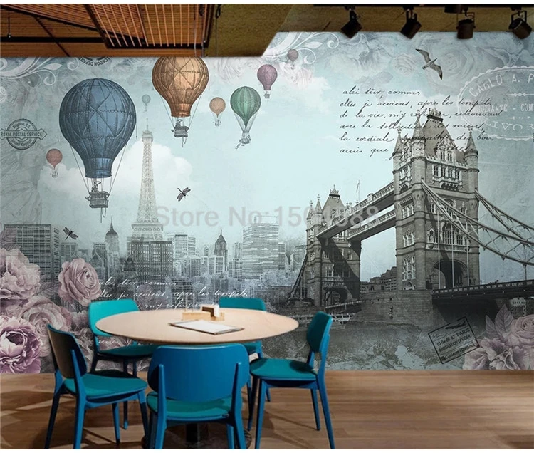 balão de ar quente edifício da cidade