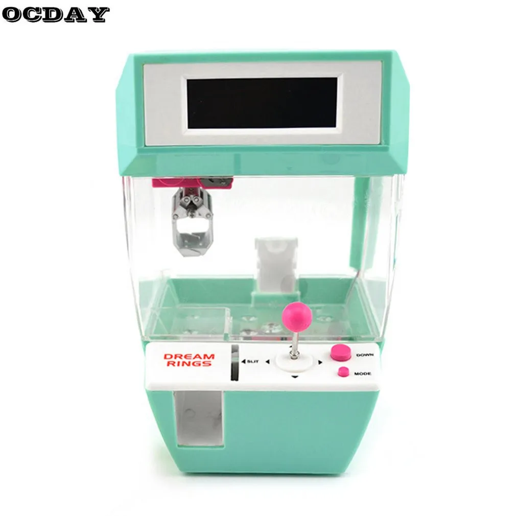 amazing  Coin Operated Candy Grabber Doll Balls Catcher Board Game Fun Toys Mini Crane Claw Machine With Ala