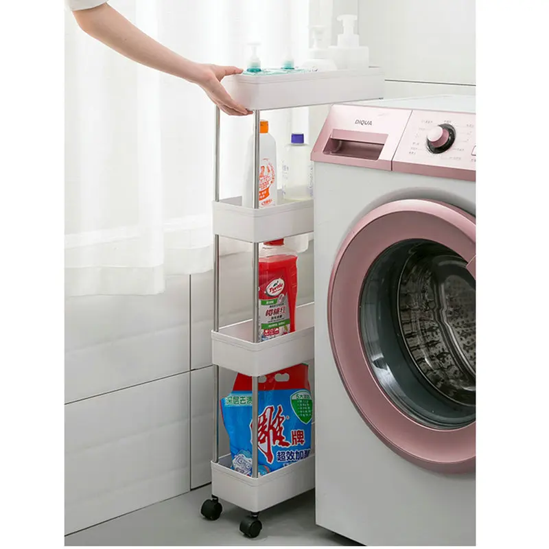 

Floor Standing Gap Trolley Storage Rack Movable Kitchen And Household Gap Rack