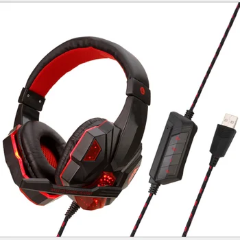 

Hot selling SY830MV Wired Stereo Gaming Headset LED light Headphones for PS4 Xbox PC