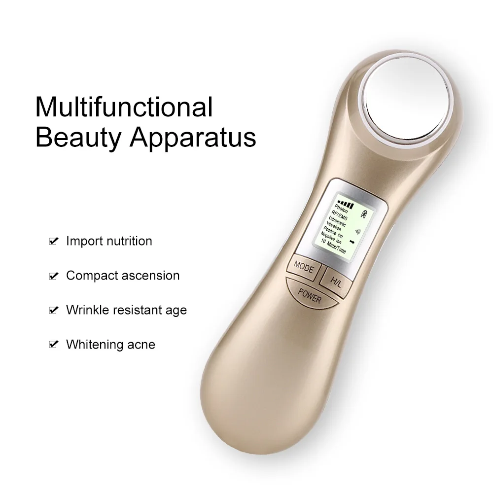  AOPHIA Skin Care Massager Facial Mesotherapy Electroporation RF RadioFrequency LED Photon Face Lift