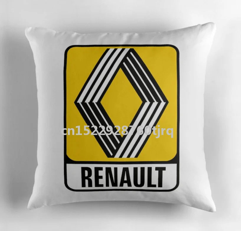 Автомобильный брелок Renault/Автомобильный логотип печать Подушка Чехол хлопок подушки Чехол размером 45*45 см 55X55 см(две стороны - Цвет: photo color