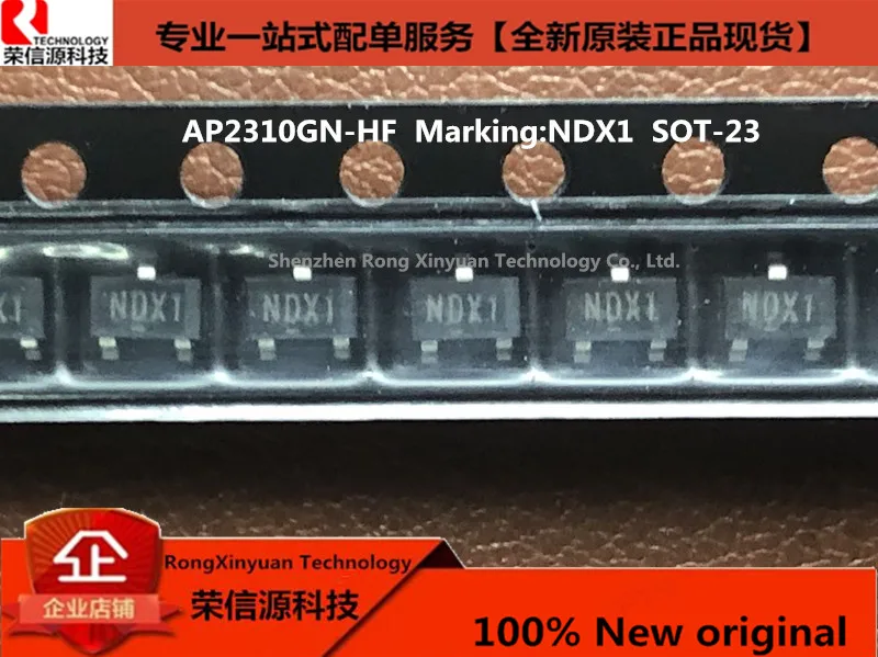 AP2310GN-HF маркировка: NDX1 SOT-23 AP2310GN AP2310 2310 N-CHANNEL режим улучшения мощности MOSFET 60 в 90 МОМ 3A