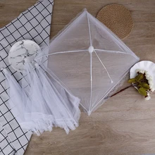 4Pcs Large Pop Up Mesh Screen Food Covers Protect Food Cover Tent Dome Net Umbrella Picnic Food Protector 32cm x 32cm