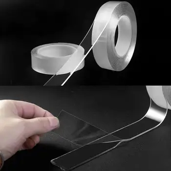 

1mm*3mm*1/2/3m Reusable Double-Sided Adhesive Nano Traceless Tape Removable Sticker Washable Adhesive Loop Disks Tie Glue Gadget