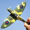 22cm 4D Diy Toys Fighter Assemble Blocks Building Model Airplane Military Model Arms WW2 Germany BF109 UK Hurricane Fighter 5