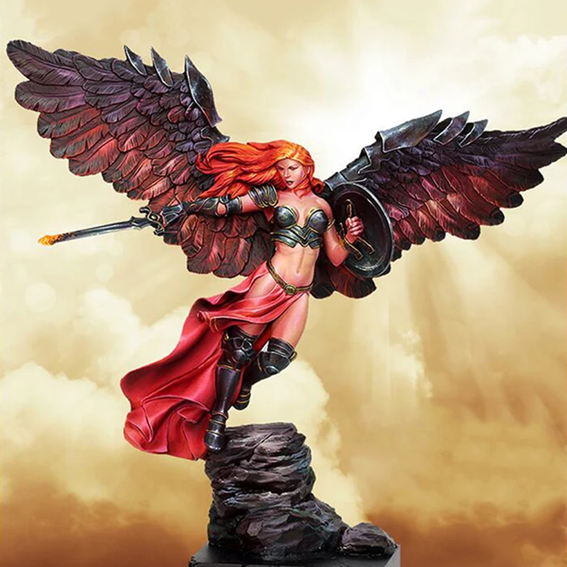 

Самособранная новая несобранная 1/24 старинная воин-женщина с крыльями, статуэтка из смолы, строительный комплект