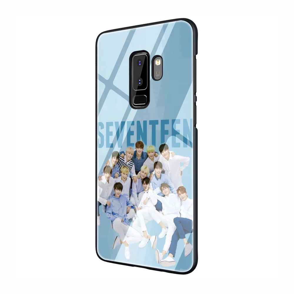 EWAU Seventeen; Кей-Поп для мальчика Стекло чехол для телефона для samsung Galaxy S7 8; большие размеры 9, 10; плюс 10 плюс Note8 9 10 плюс A10 20 30 40 50 60 70