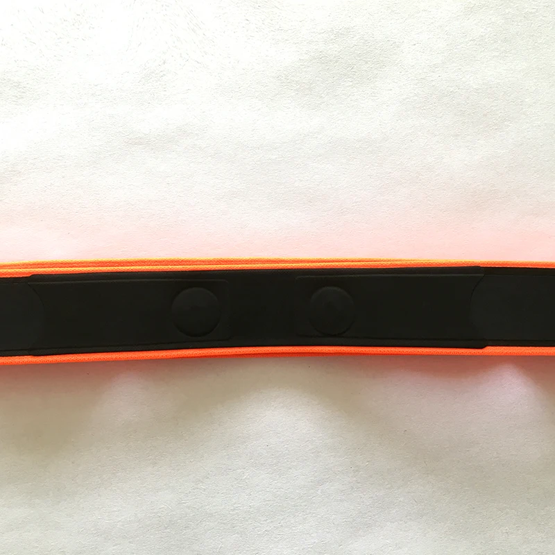 6 Heart Rate Chest Strap Belt Elastic Replacement Heart Rate Band for Polar Wahoo Garmin Bluetooth Ant+ Heart rate sensor Orange