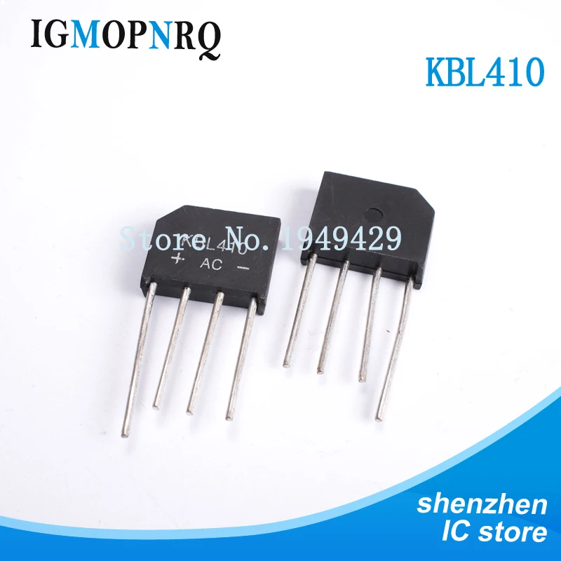 Новинка 5 шт./лот KBL410 1/4 а 1000 В однофазный диодный выпрямительный мост оптовая продажа
