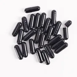 1000PCS Black Separated Joined Empty Capsules Gelatin Capsules Hollow Colored Medicine Powder Capsules Standard Size 00#
