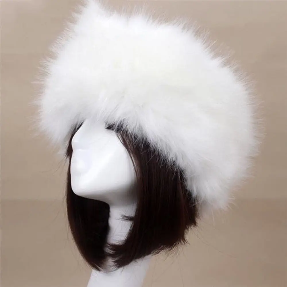 Warm Beanies Fluffy Fake Faux Fur Hat 